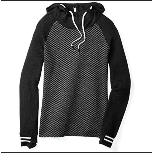 Smartwool Sweaters - Smartwool Black and White Cowl Neck Sweater